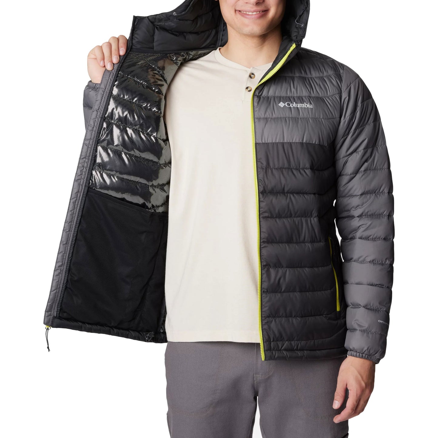 Kurtka Columbia Powder Lite Hooded Jacket - Shark/City Grey