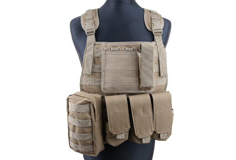 Kamizelka taktyczna GFC typu MBSS Plate Carrier - Coyote