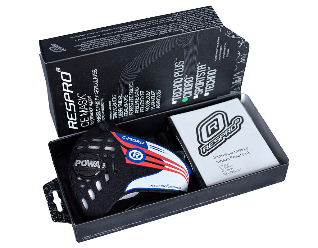 Maska antysmogowa Respro CE Cinqro Black