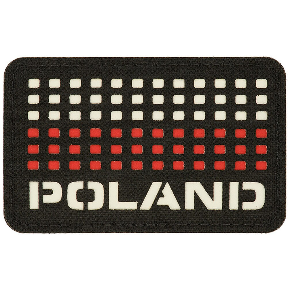 Naszywka M-Tac Flaga Poland Laser Cut - Black White/Red