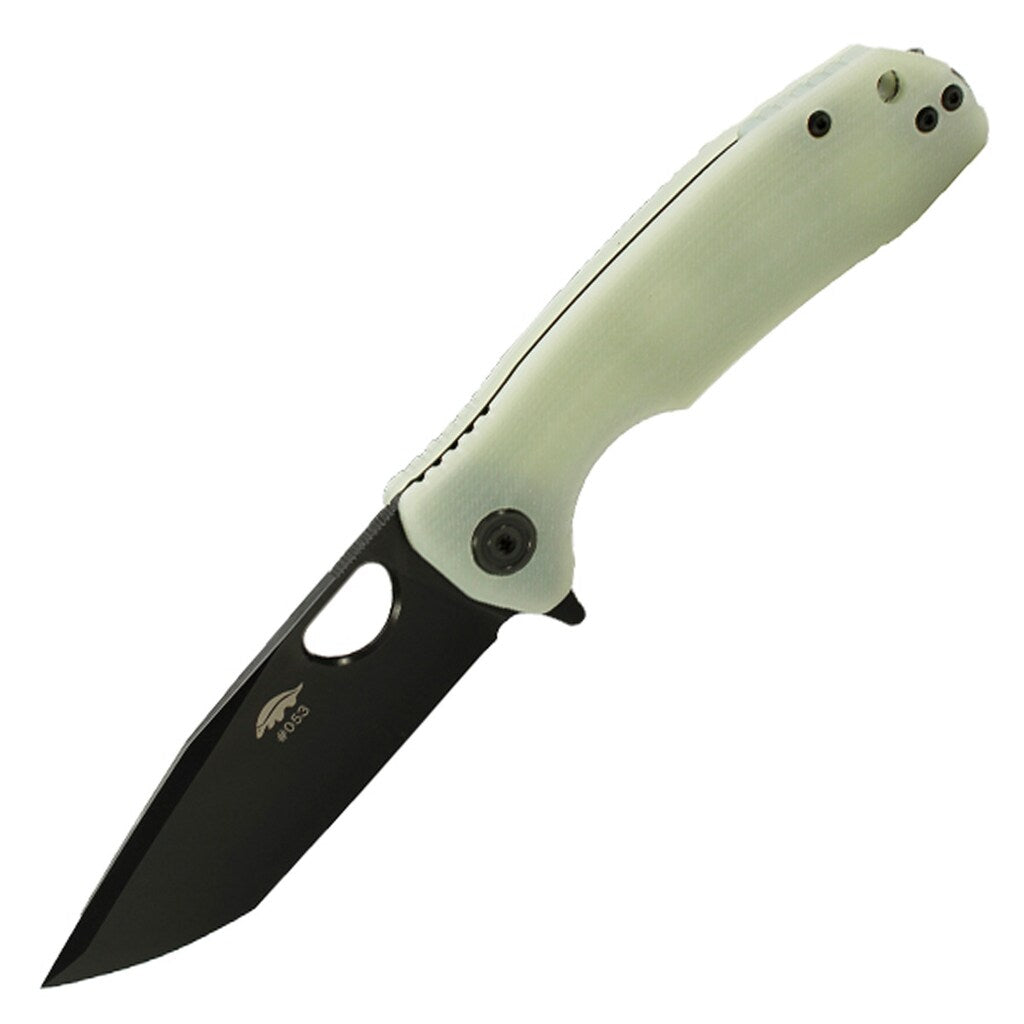 Nóż składany Honey Badger Tanto Medium Black DLC - Jadeitowy