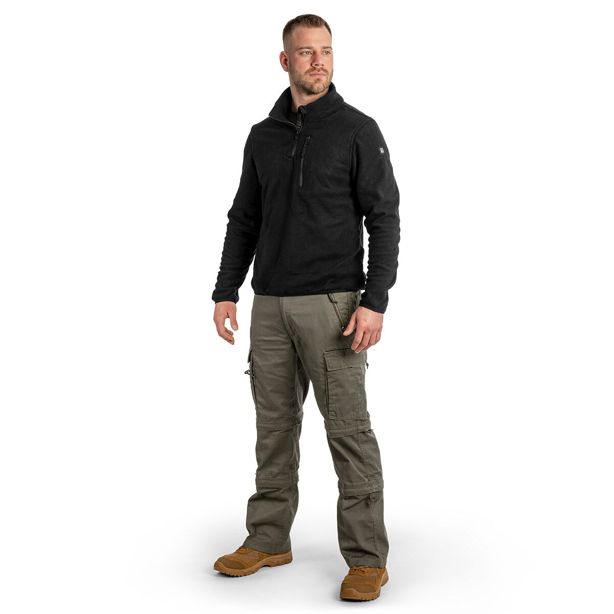Polar Brandit Fleece Troyer - Black