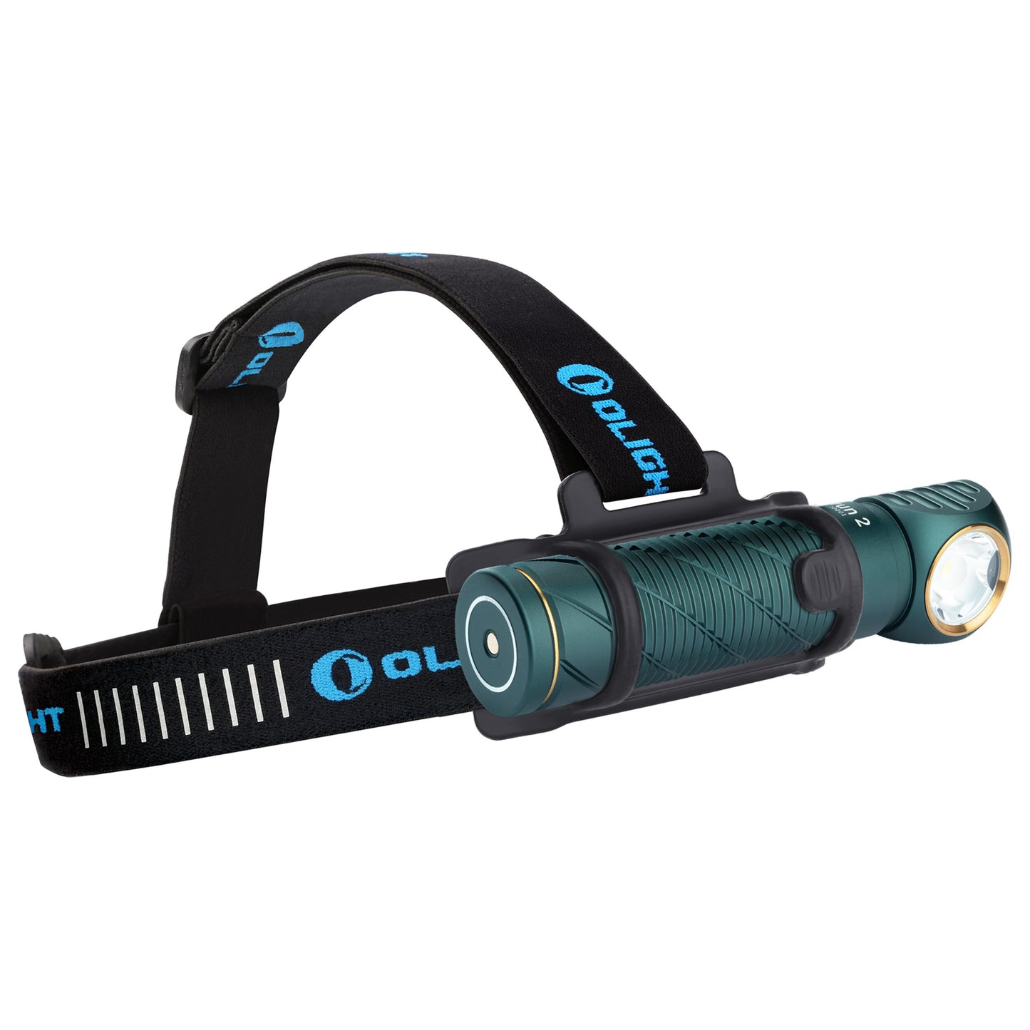 Latarka czołowa i kątowa Olight Perun 2 Cool White Kit Dream Blue z opaską - 2500 lumenów