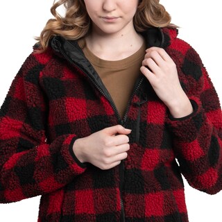 Kurtka damska Brandit Teddyfleece Jacket - Red/Black