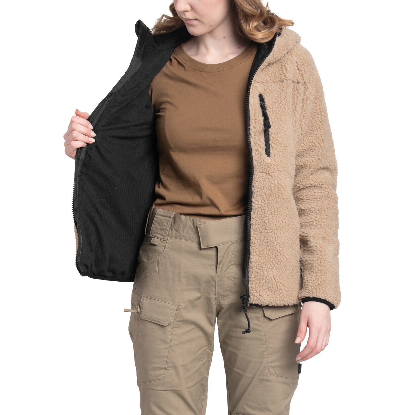 Kurtka damska Brandit Teddyfleece Jacket - Coyote