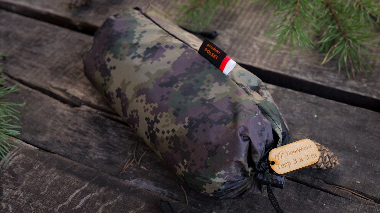 Płachta biwakowa TigerWood Tarp T2 3 x 3 m - Camo