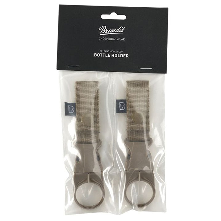 Uchwyt na butelkę Brandit Belt and Molle Loop Bottle Holder 2 szt. - Coyote