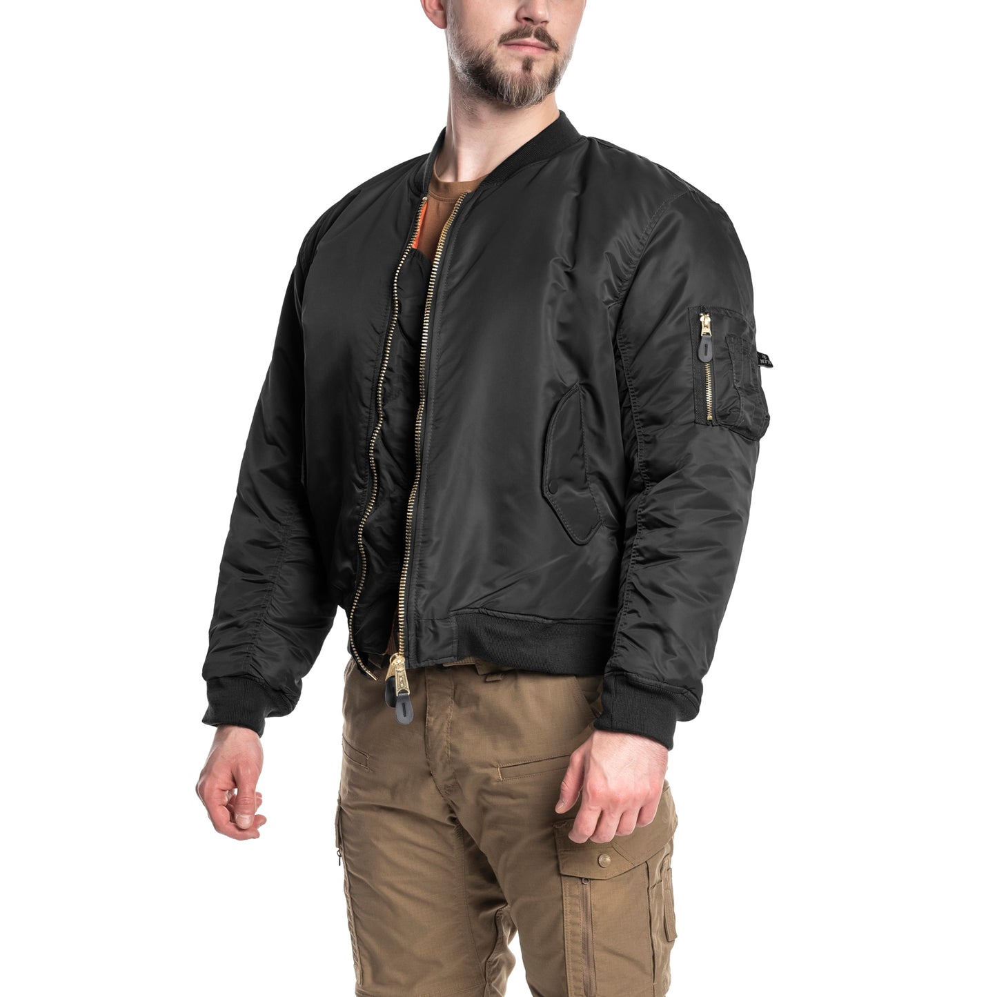 Kurtka MFH MA-1 US Flight Jacket - Black