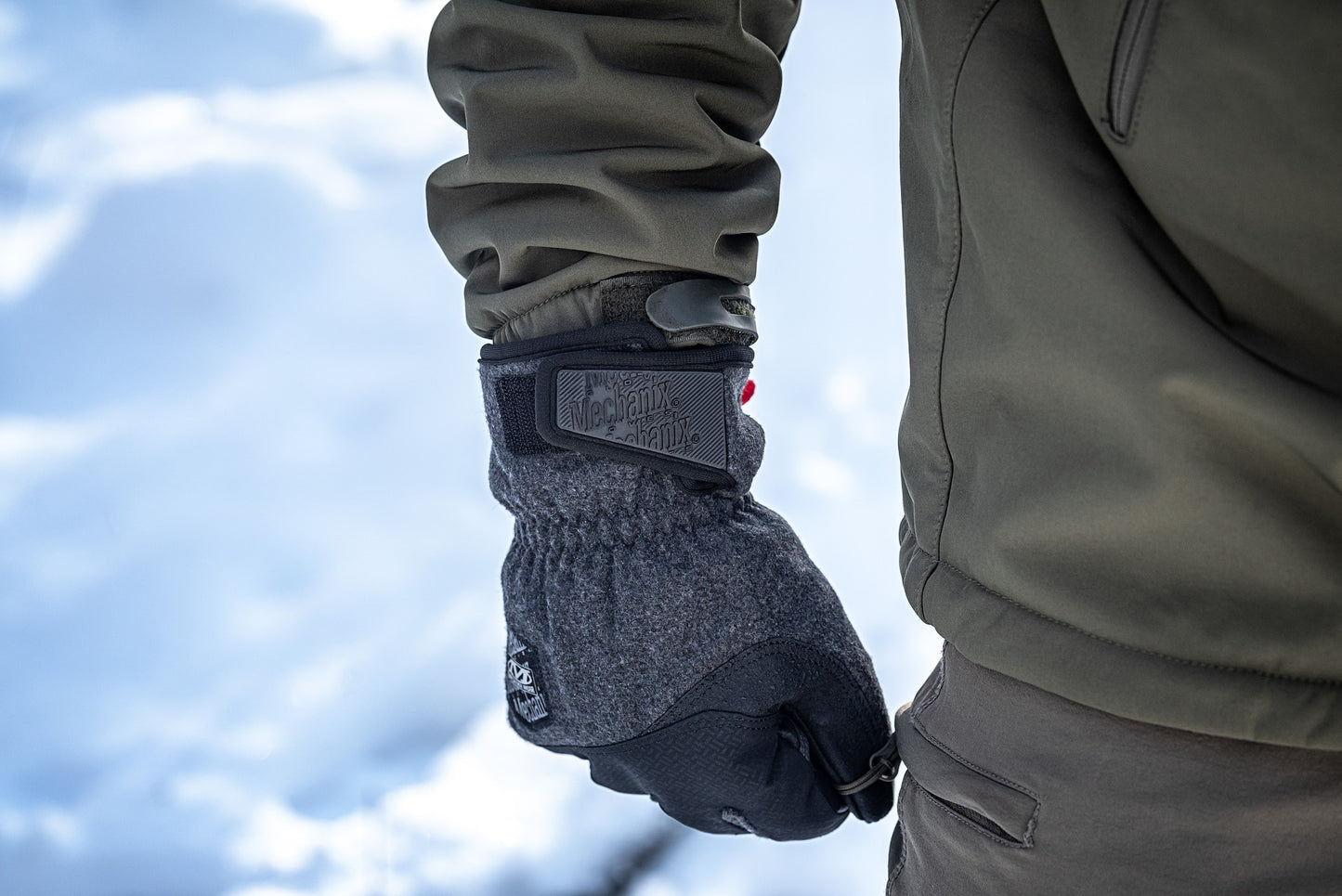 Rękawice taktyczne Mechanix Wear ColdWork WindShell - Black/Grey