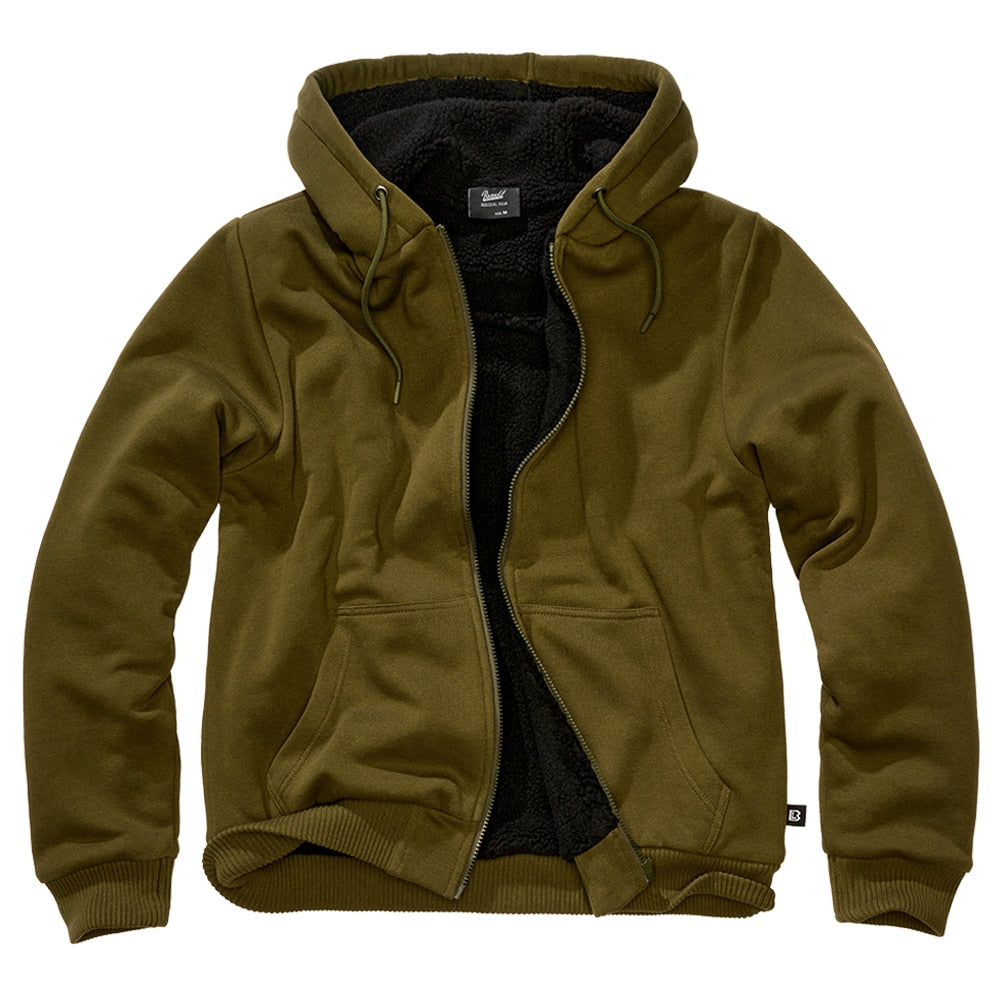 Bluza Brandit Sweatjacket Teddylining - Olive