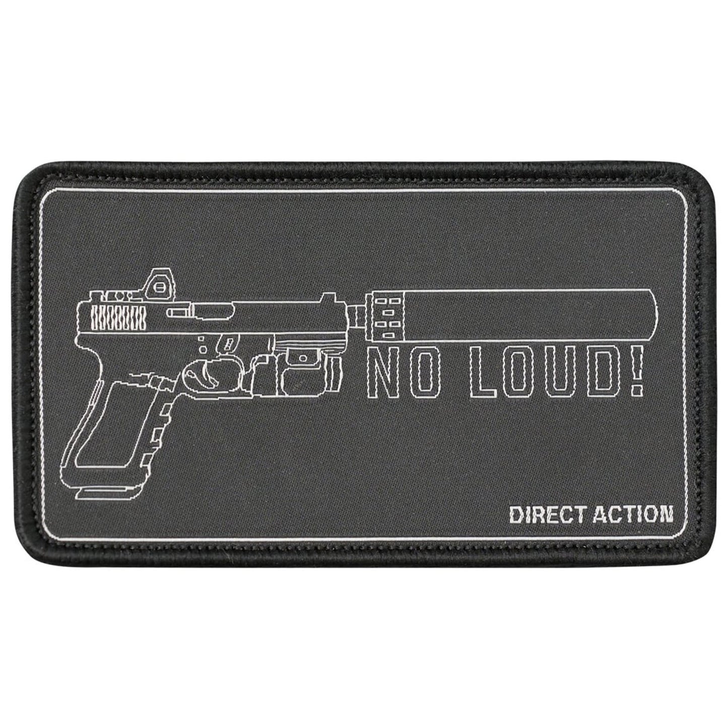 Naszywka Direct Action No Loud! - Black