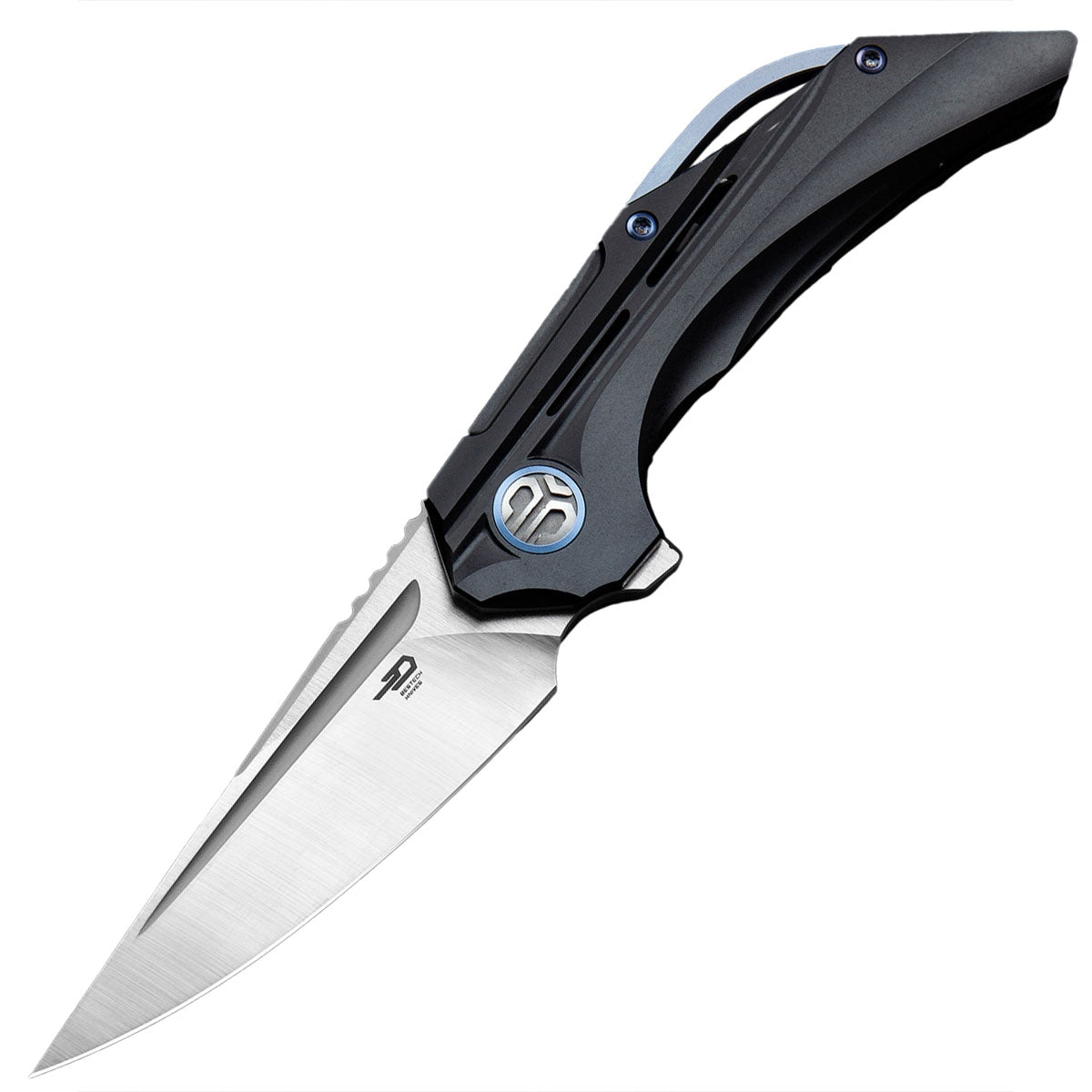 Nóż składany Bestech Knives Vigil - Satin Blade/Black Titanium