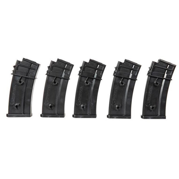 Zestaw 5 magazynków ASG Specna Arms Mid-cap 120 kulek do G36
