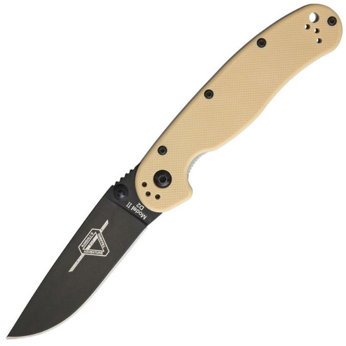 Nóż składany Ontario Rat-2 Folder D2 - Desert Tan