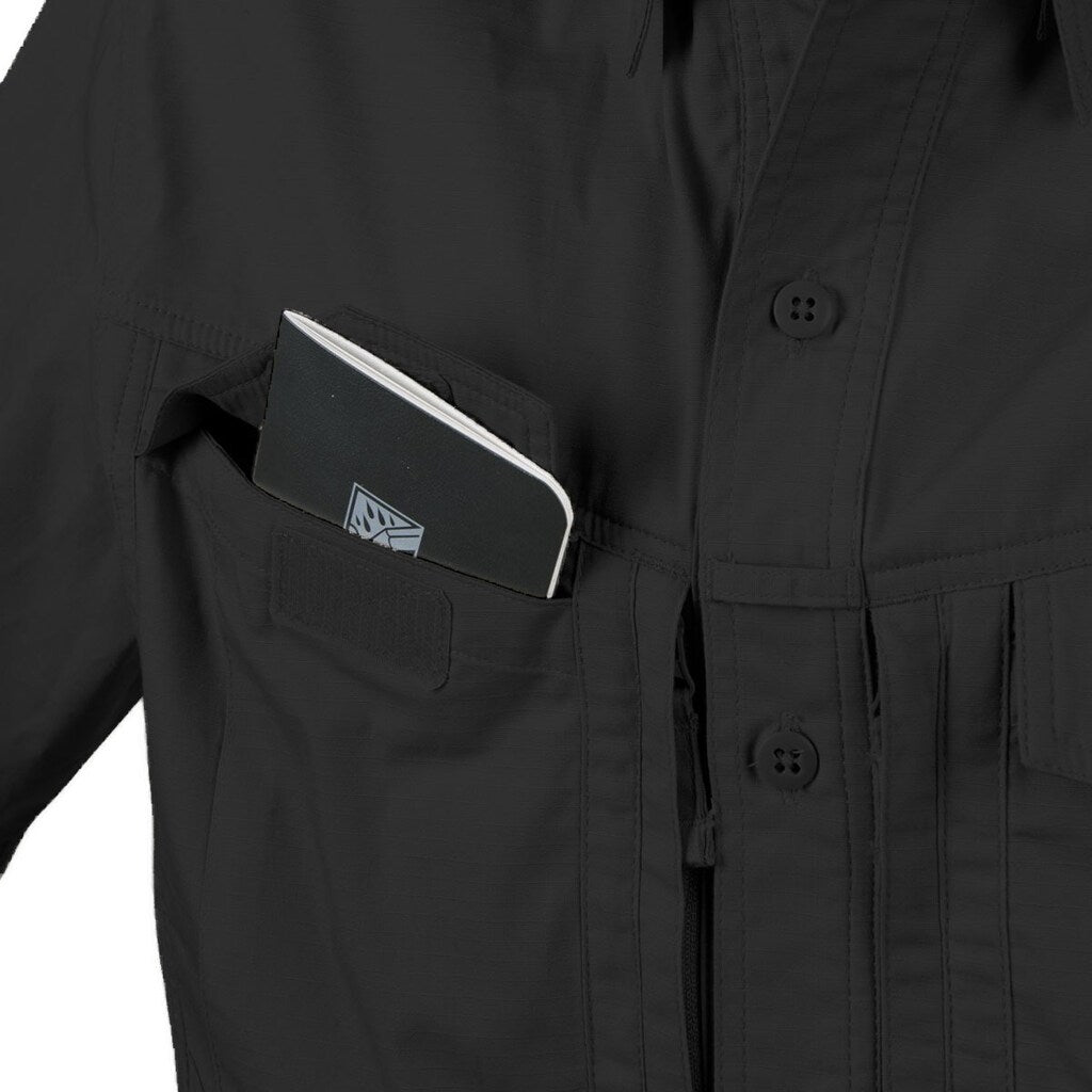 Koszula Helikon Defender Mk2 PolyCotton Ripstop Long Sleeve - Black
