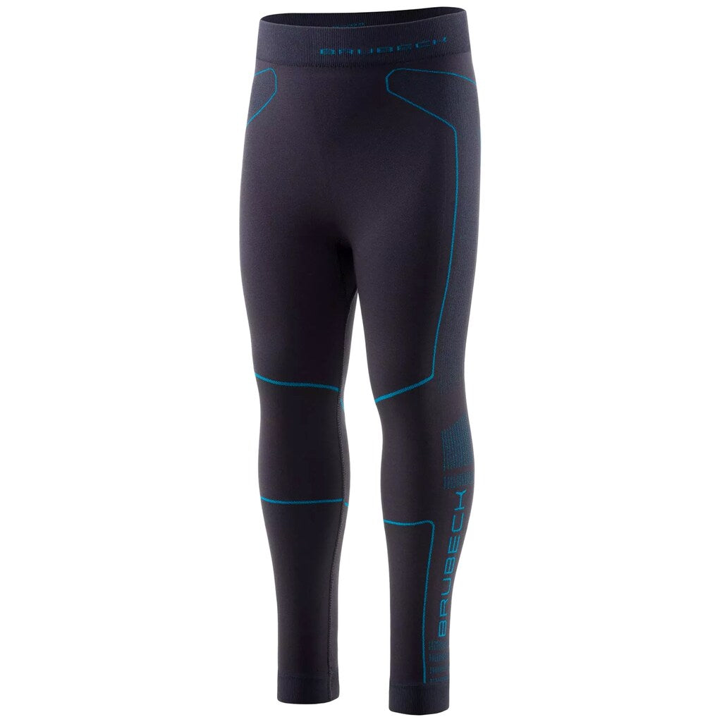 Legginsy termoaktywne dziecięce Brubeck Thermo Kids - Grafitowe/Niebieskie