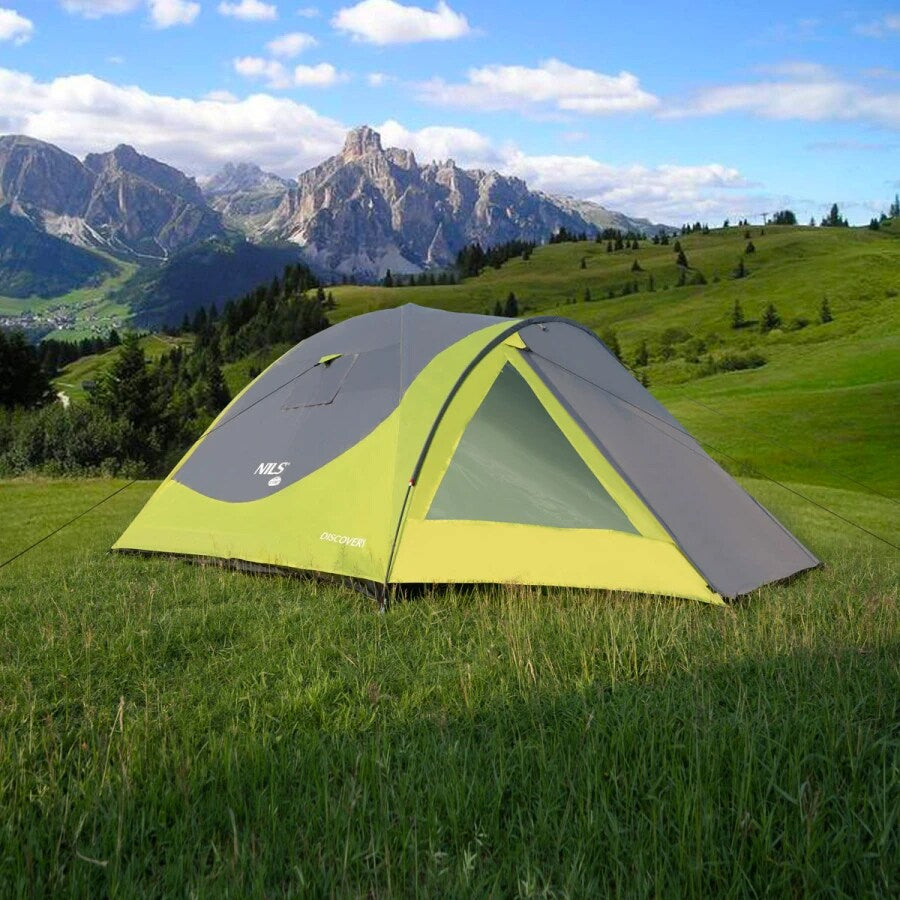Namiot 4-osobowy Nils Camp Discovery NC6006 - Zielono-Szary