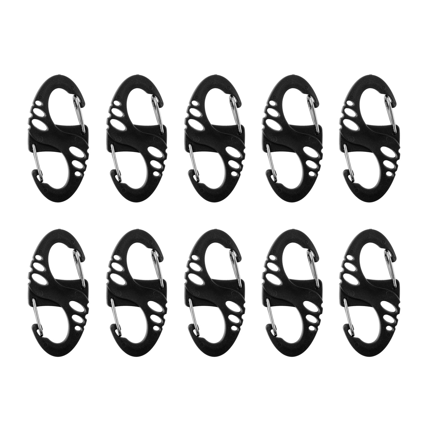 Zestaw karabińczyków Mil-Tec S-Hook Black - 10 szt.
