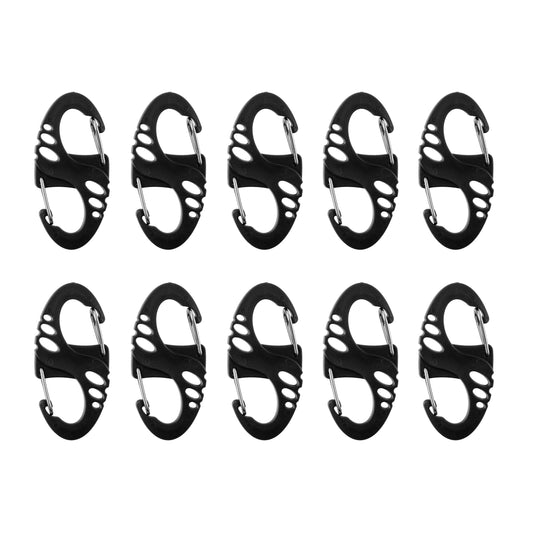 Zestaw karabińczyków Mil-Tec S-Hook Black - 10 szt.