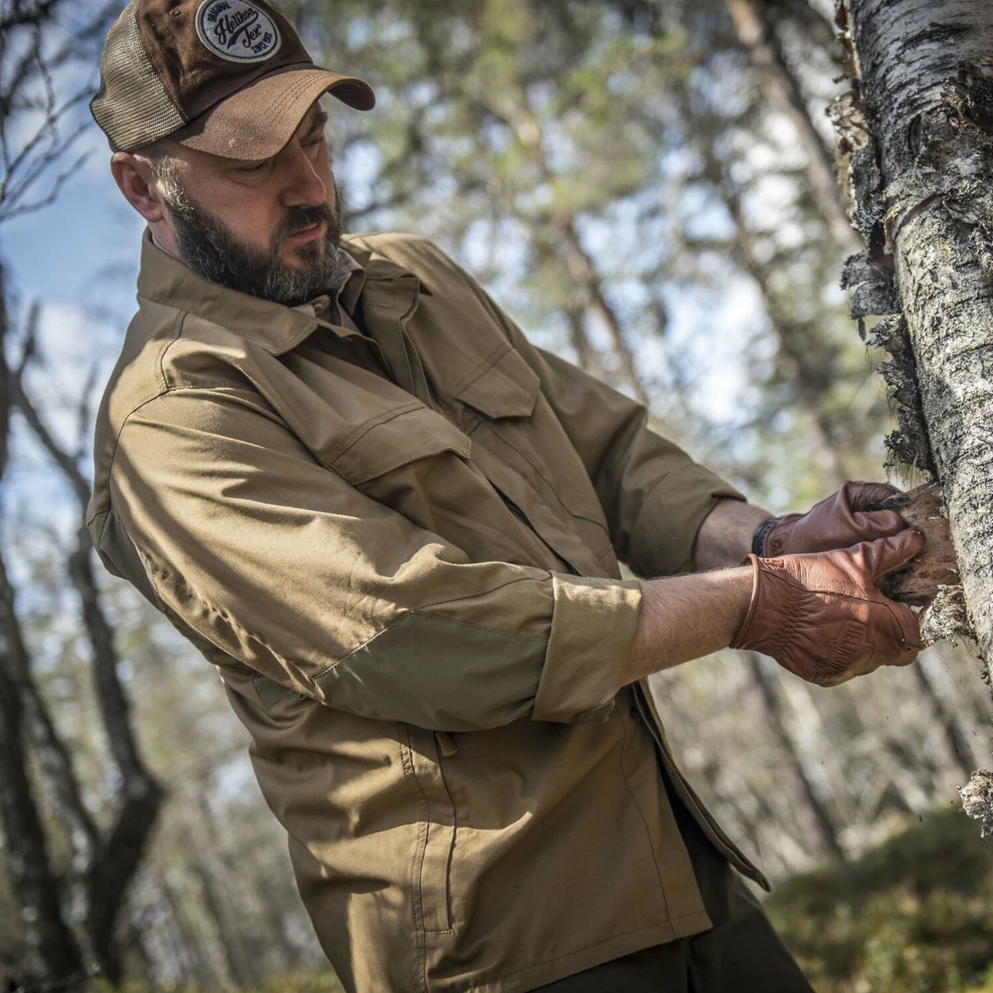 Koszula Helikon Woodsman - Coyote/Taiga Green