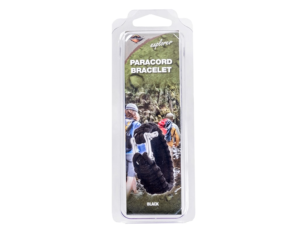 Bransoletka Paracord BCB 9 cali szekla - Black