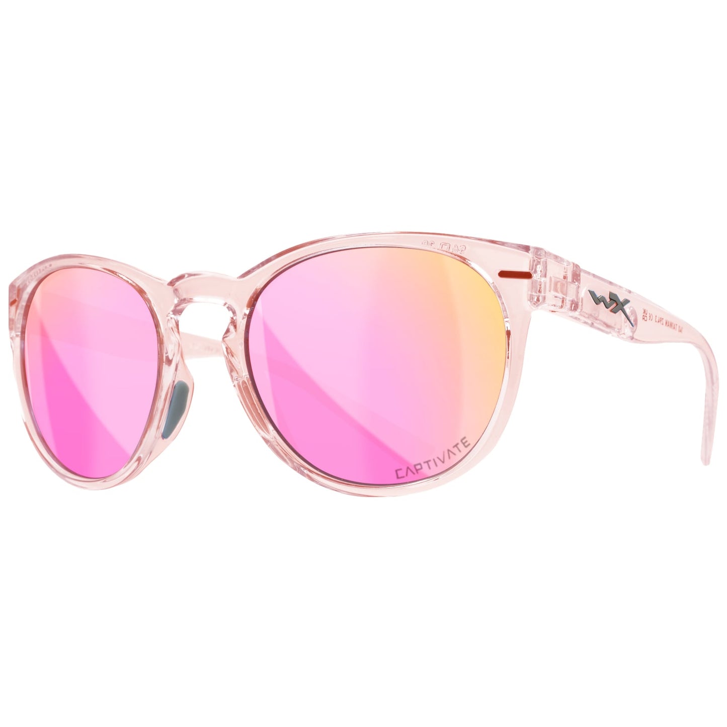 Okulary damskie Wiley X Covert - Captivate Polarized Rose Gold Mirror/Gloss Crystal Blush