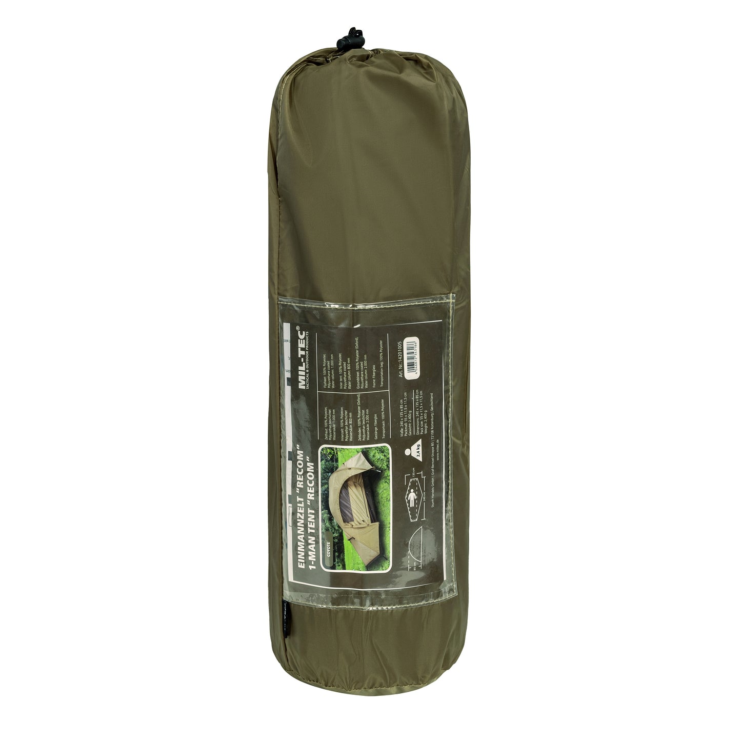 Namiot 1-osobowy norka Mil-Tec Recom - Olive