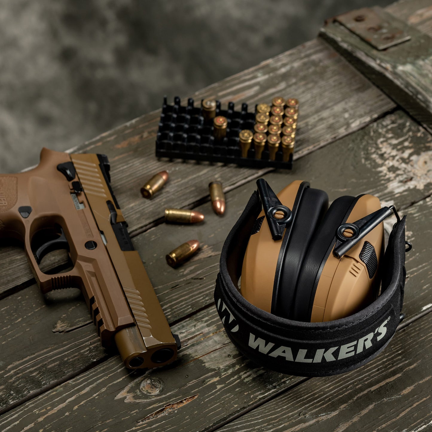 Ochronniki słuchu aktywne Walker's Razor Slim - Battle Brown