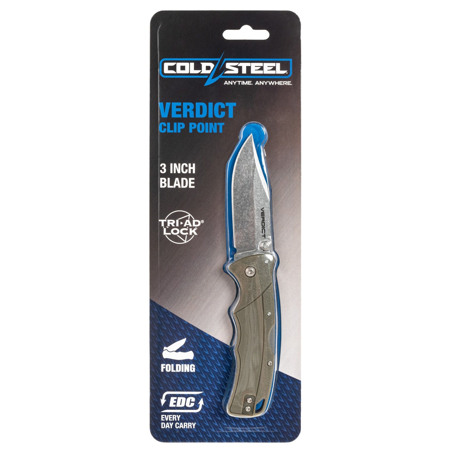 Nóż składany Cold Steel Verdict Clip-Point 4116SS - FDE