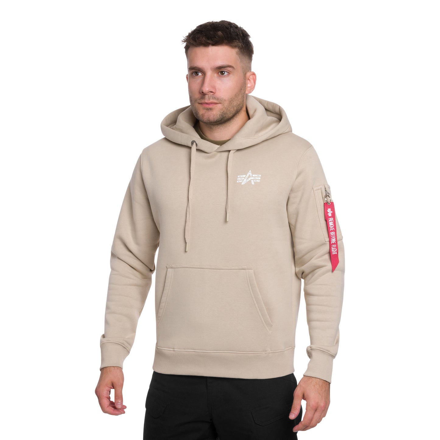 Bluza Alpha Industries Signature Back Print - Organic Beige