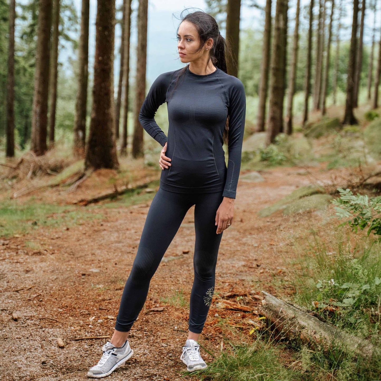 Koszulka termoaktywna damska Fjord Nansen RIFFE Longsleeve - Rocky Grey