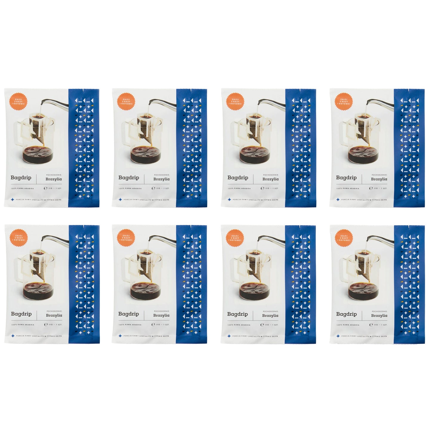 Kawa mielona Bagdrip Brazylia - 8 saszetek 11 g