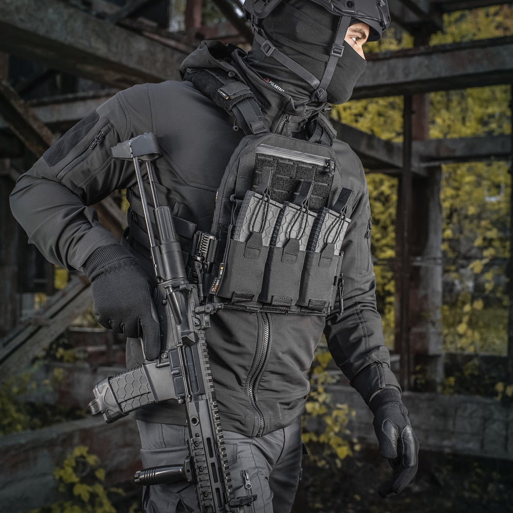 Kamizelka taktyczna typu Plate Carrier M-Tac Cuirass QRS Black - na płyty rozmiar S/M
