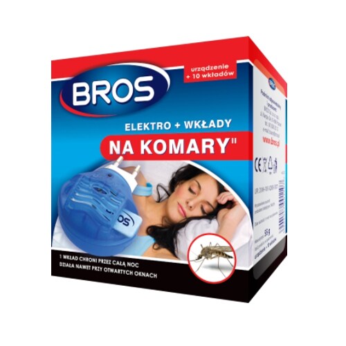 Elektrofumigator Bros + 10 wkładów na komary