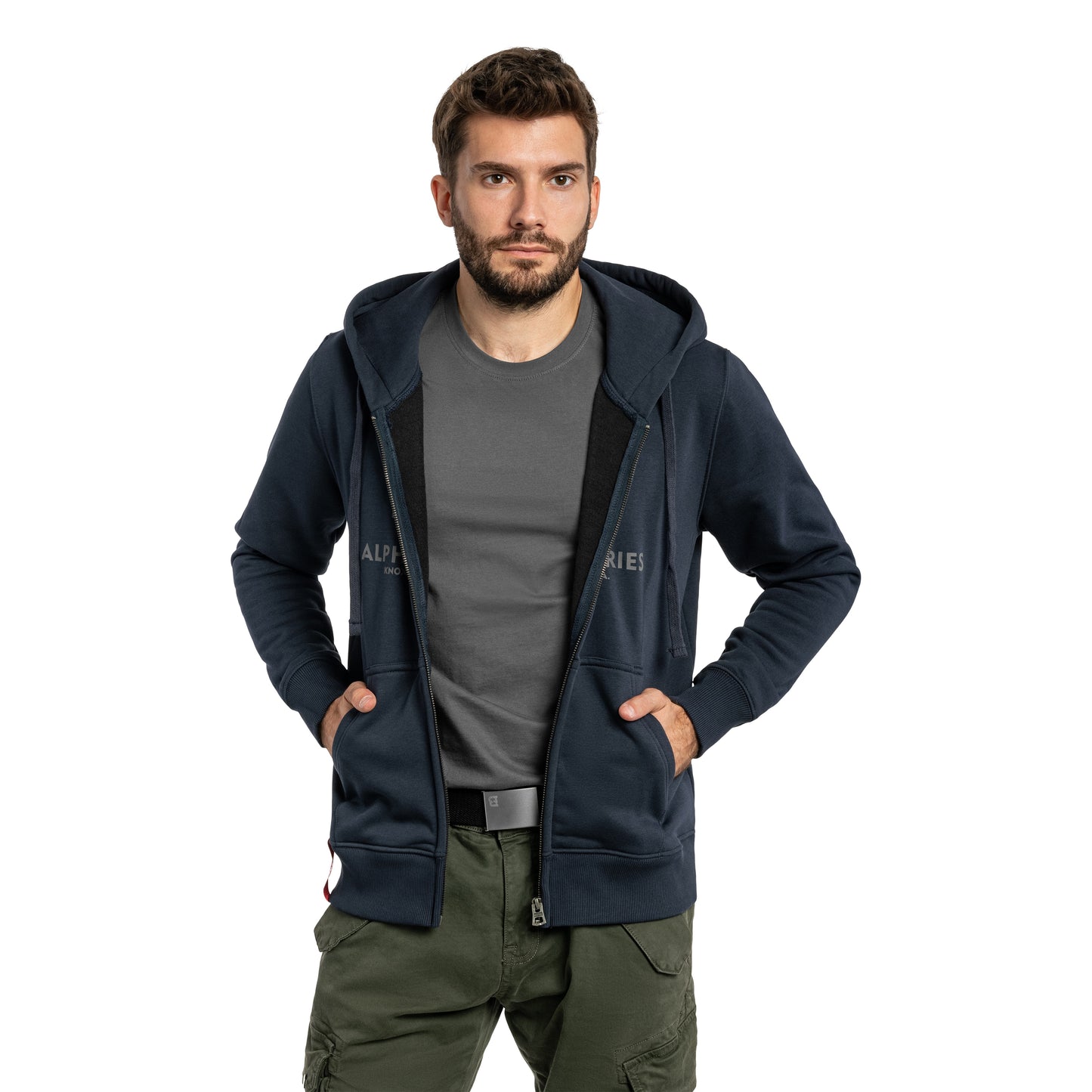 Bluza Alpha Industries Basic Zip Hoody - Rep Blue