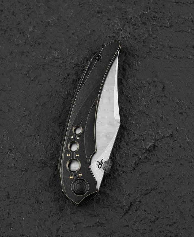 Nóż składany Bestech Knives Razon - Silver Satin/Black Bronze/Stonewash