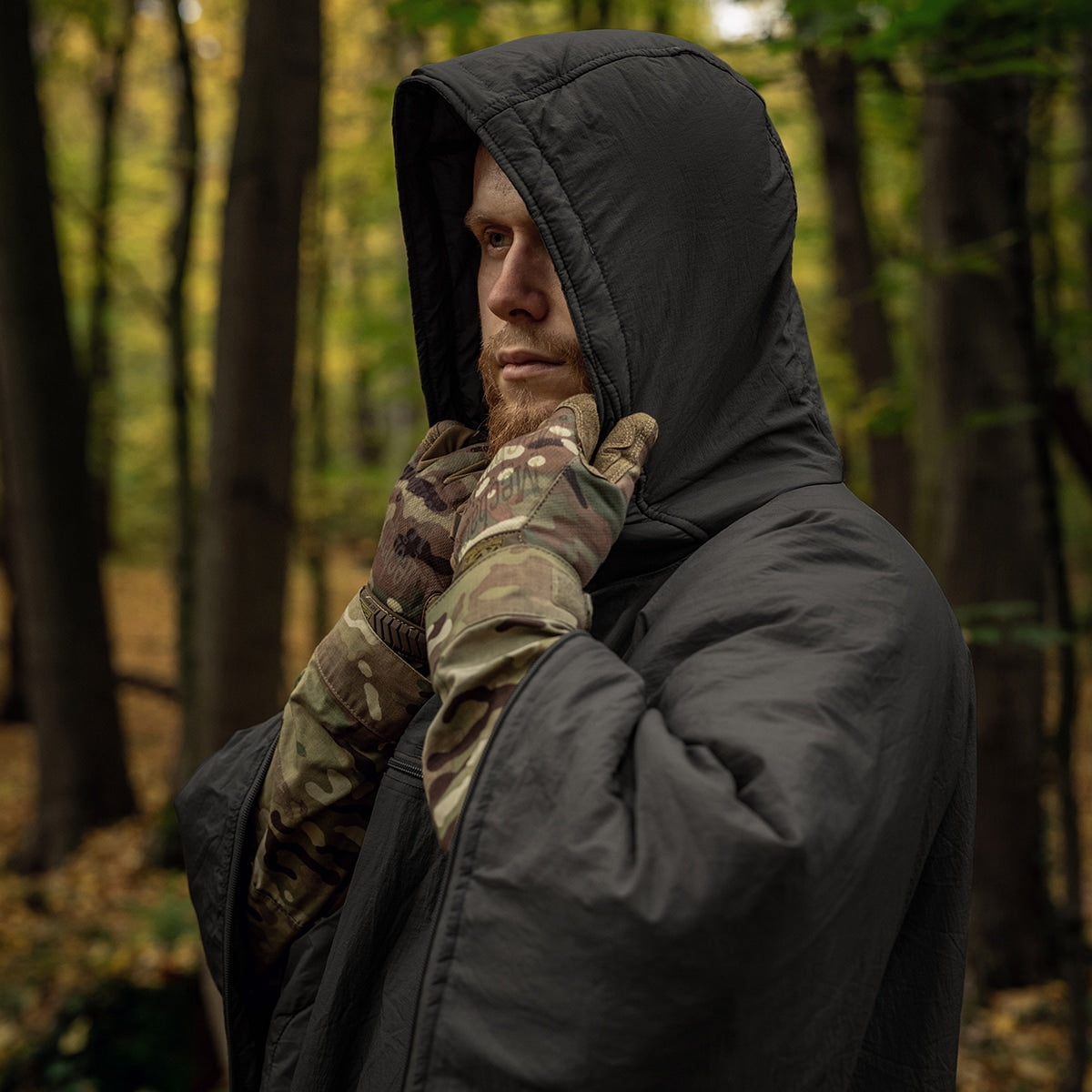 Ponczo Helikon Swagman Roll Climashield Apex z funkcją śpiwora - Shadow Grey