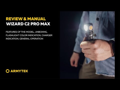 Latarka czołowa i kątowa Armytek Wizard C2 Pro Max Magnet USB White Olive - 4000 lumenów