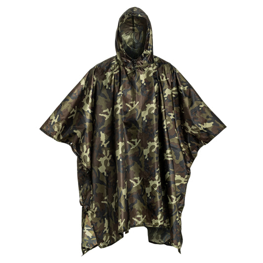 Ponczo Badger Outdoor Rain Poncho Ripstop - Woodland