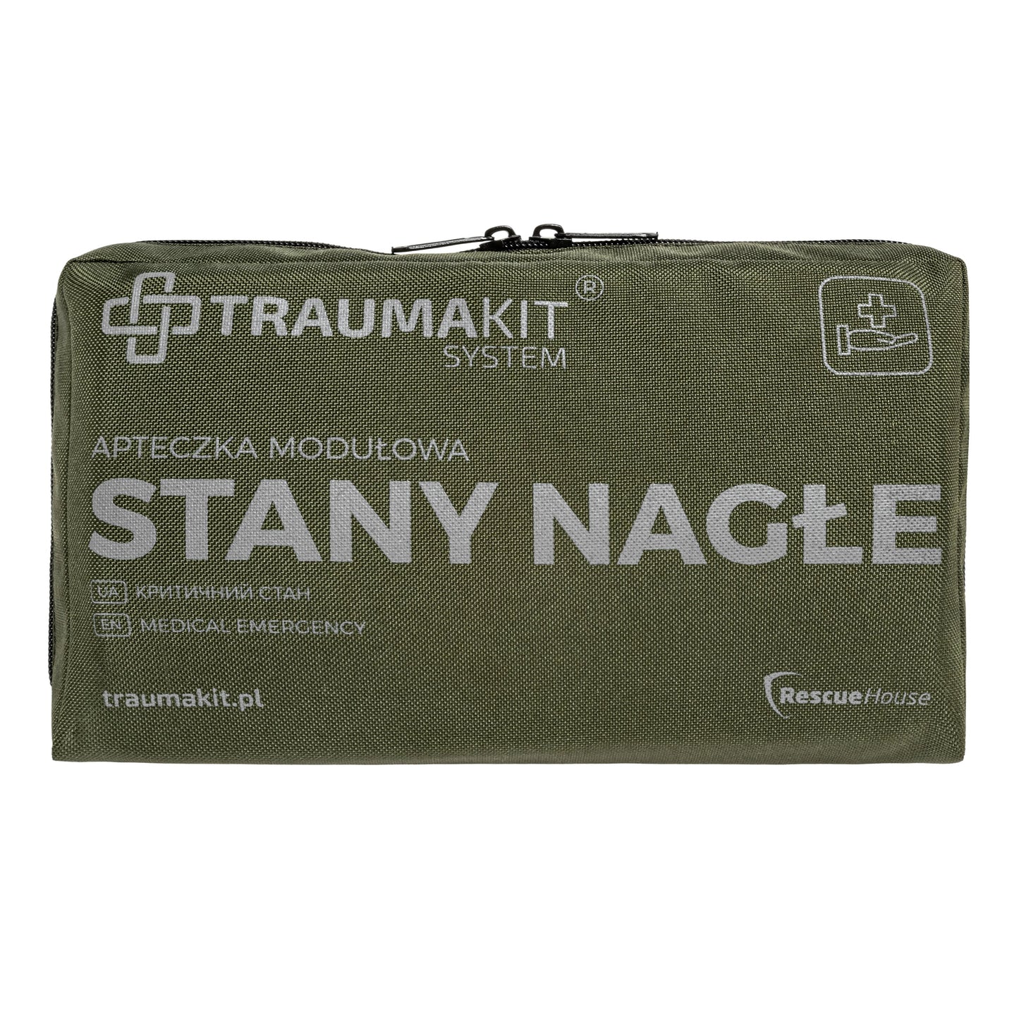 Apteczka modułowa AedMax Trauma Kit S Zielona - Stany Nagłe