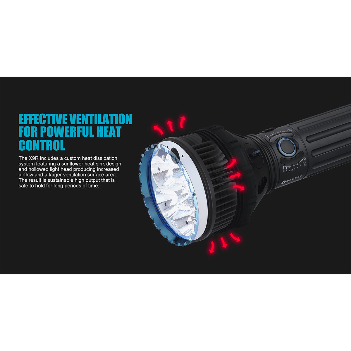Latarka akumulatorowa Olight X9R Marauder - 25000 lumenów