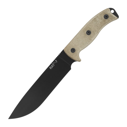 Nóż Ontario Rat 7 Nylon Sheath - Black Edge