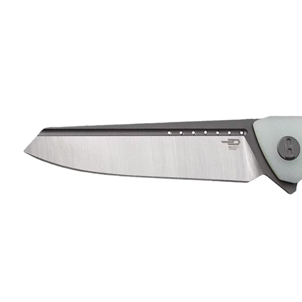 Nóż składany Bestech Knives Slyther - Grey Titanized/Satin, Transparent G10