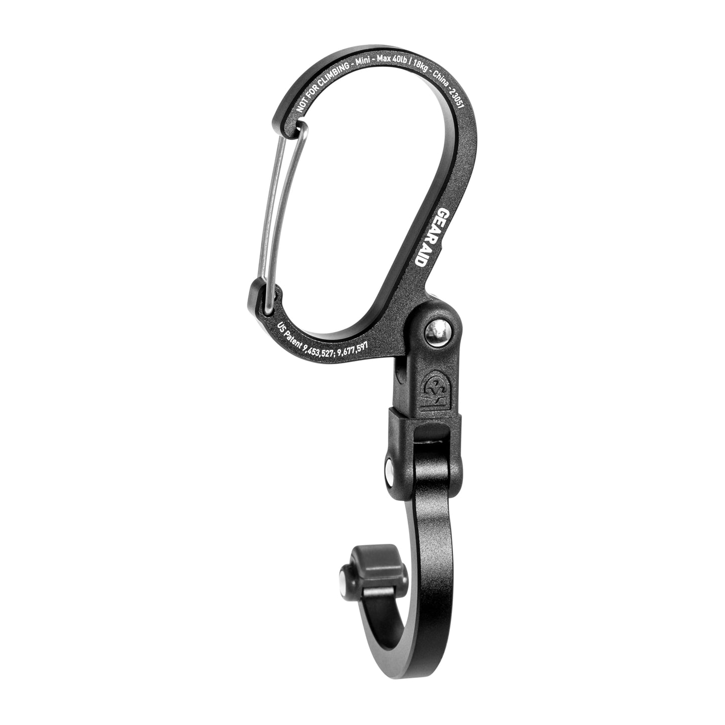 Karabińczyk Gear Aid Heroclip Mini - Stealth Black