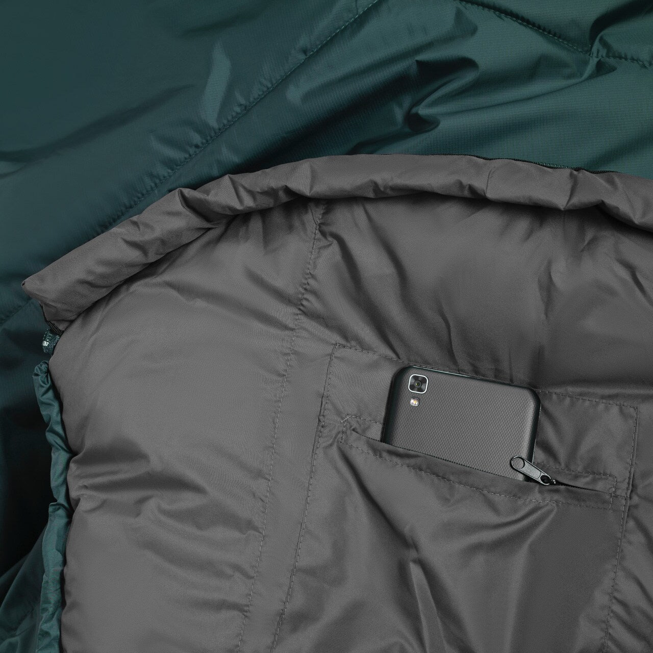 Śpiwór Alpinus Fiber Pro 800 Lewy - Zielony