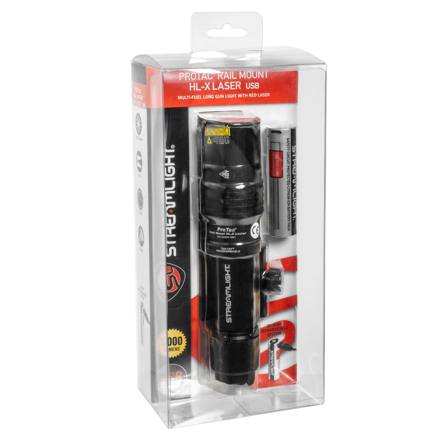 Latarka na broń z celownikiem laserowym Streamlight ProTac Rail Mount HL-X USB - 1000 lumenów