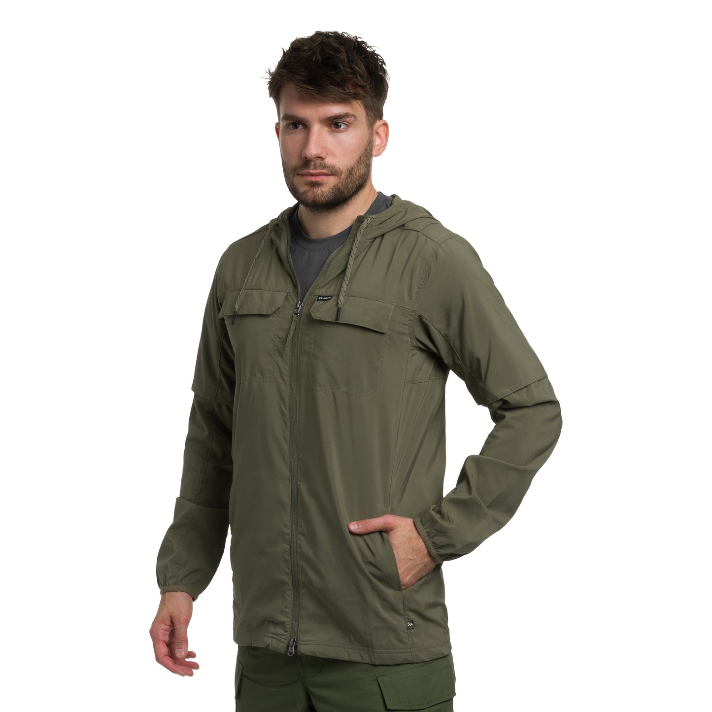 Kurtka Columbia Skien Valley Hooded Insect Shield - Stone Green
