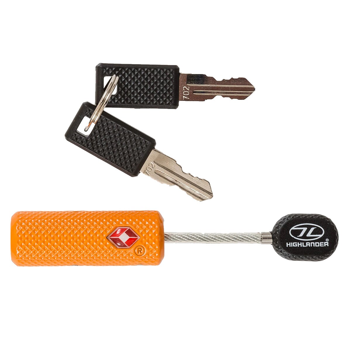 Kłódka Highlander TSA Barrel Zip - Orange
