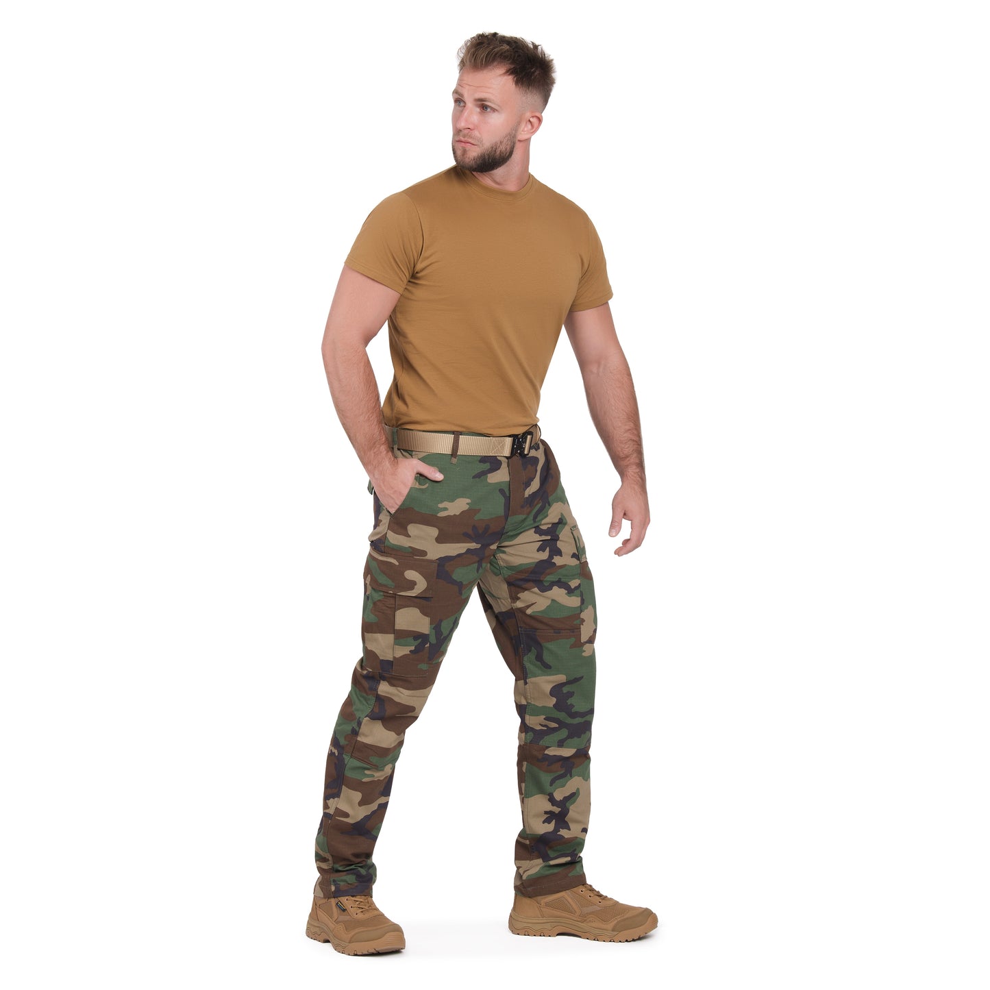 Spodnie wojskowe Mil-Tec Teesar Rip-Stop BDU Slim Fit - Woodland