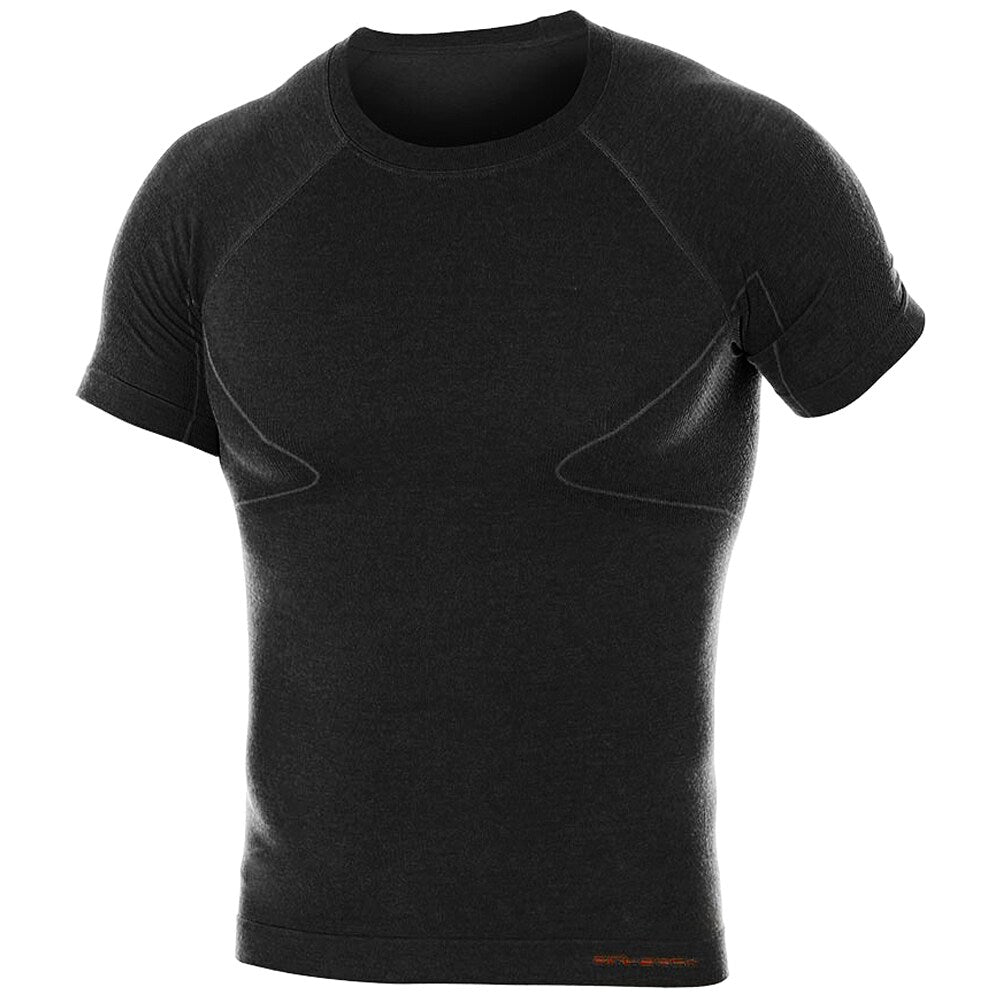 Koszulka termoaktywna Brubeck Merino Active Wool - Czarna